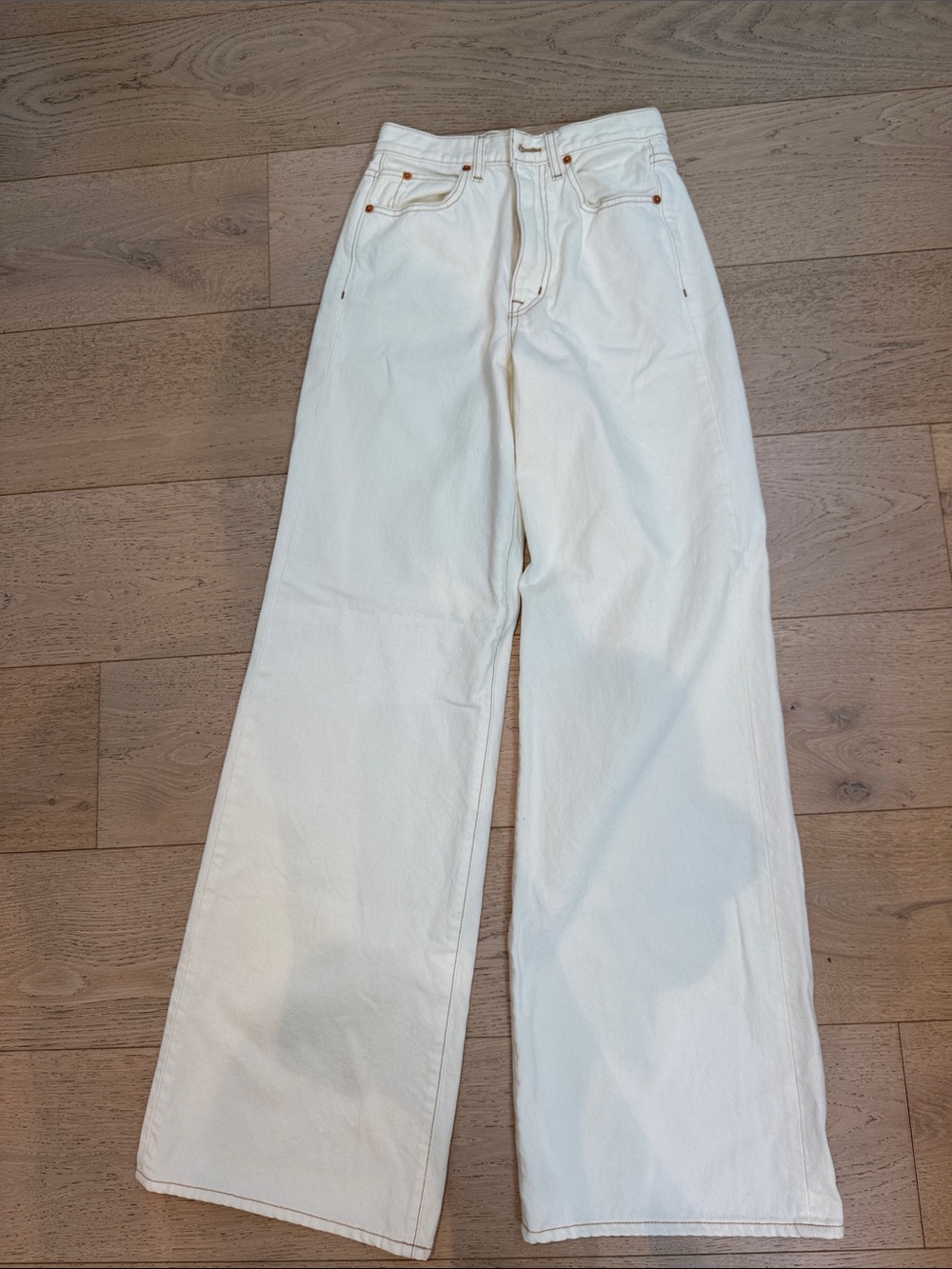SLVRLAKE Wide-Leg High-Rise Jeans in White